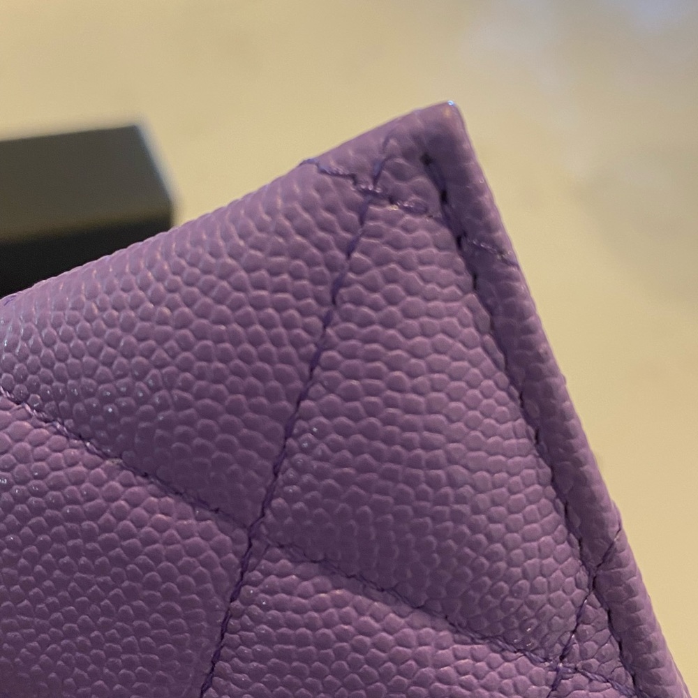 Chanel 20s Purple Flat Card Holder - Picture 8 of 14